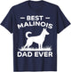 Bester Malinois-Vater aller Zeiten Lustiger Belgischer Malinois T-Shirt - T-Shirt | Navy
