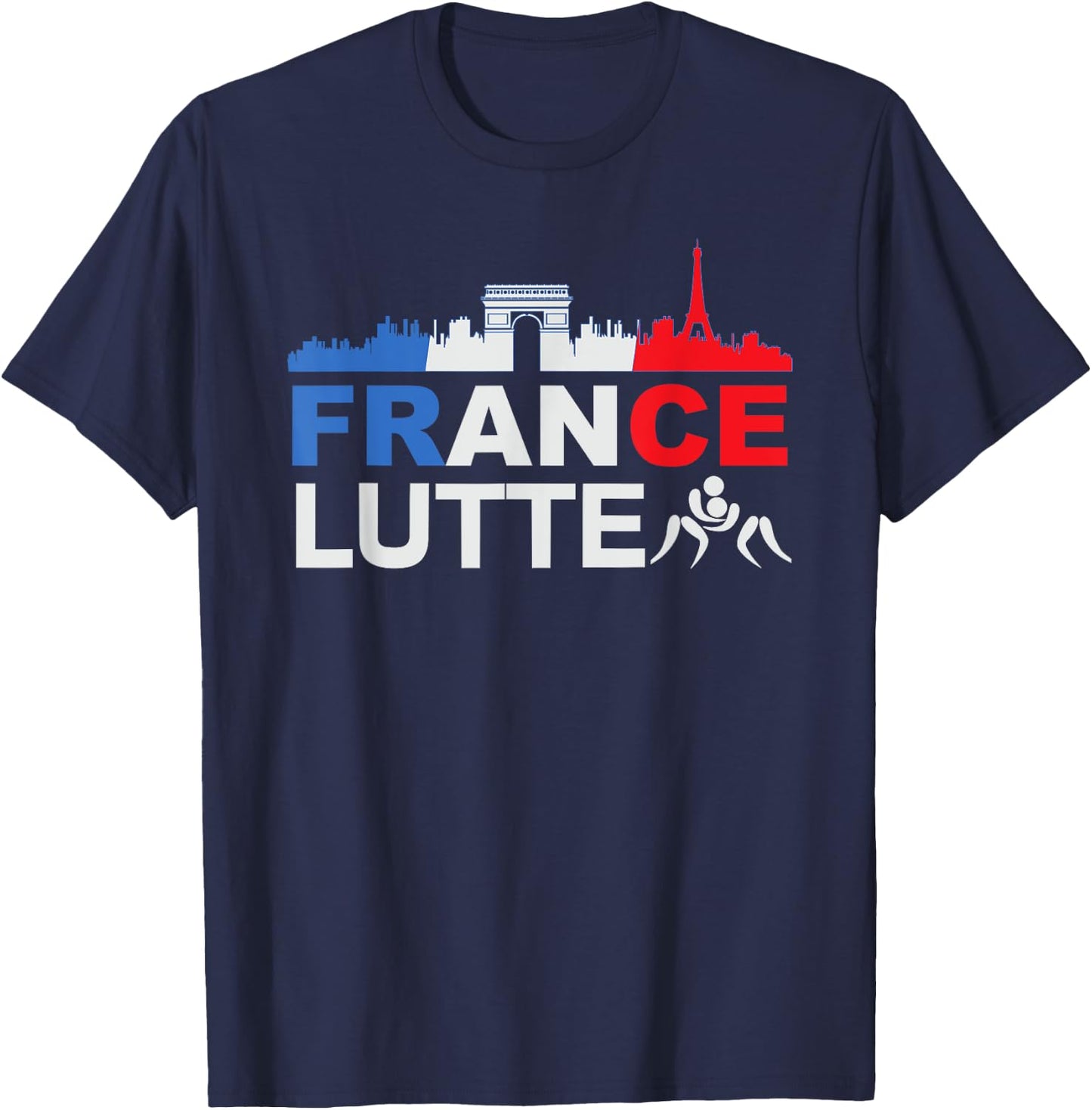 France Flag Fight Gift Jersey Fight , Black, S T-Shirt - T-Shirt | Navy