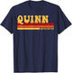LUXETHREADS Quinn Name Personalized Cute Idea Women Vintage Quinn , Small, Black T-Shirt - T-Shirt | Navy