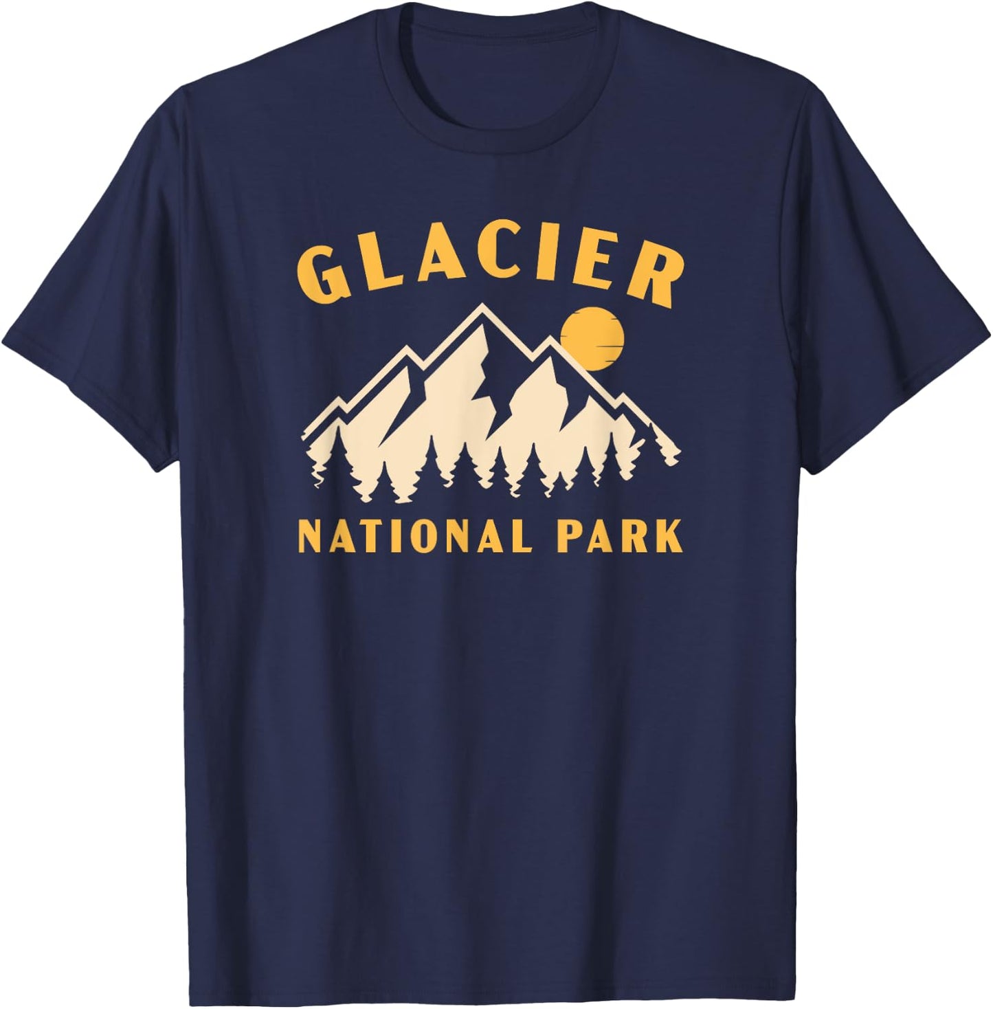 Glacier National Park Montana Women Men Kids Hiking Souvenir T-Shirt - T-Shirt | Navy