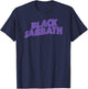 Black Sabbath Purple Logo T-Shirt - T-Shirt | Navy