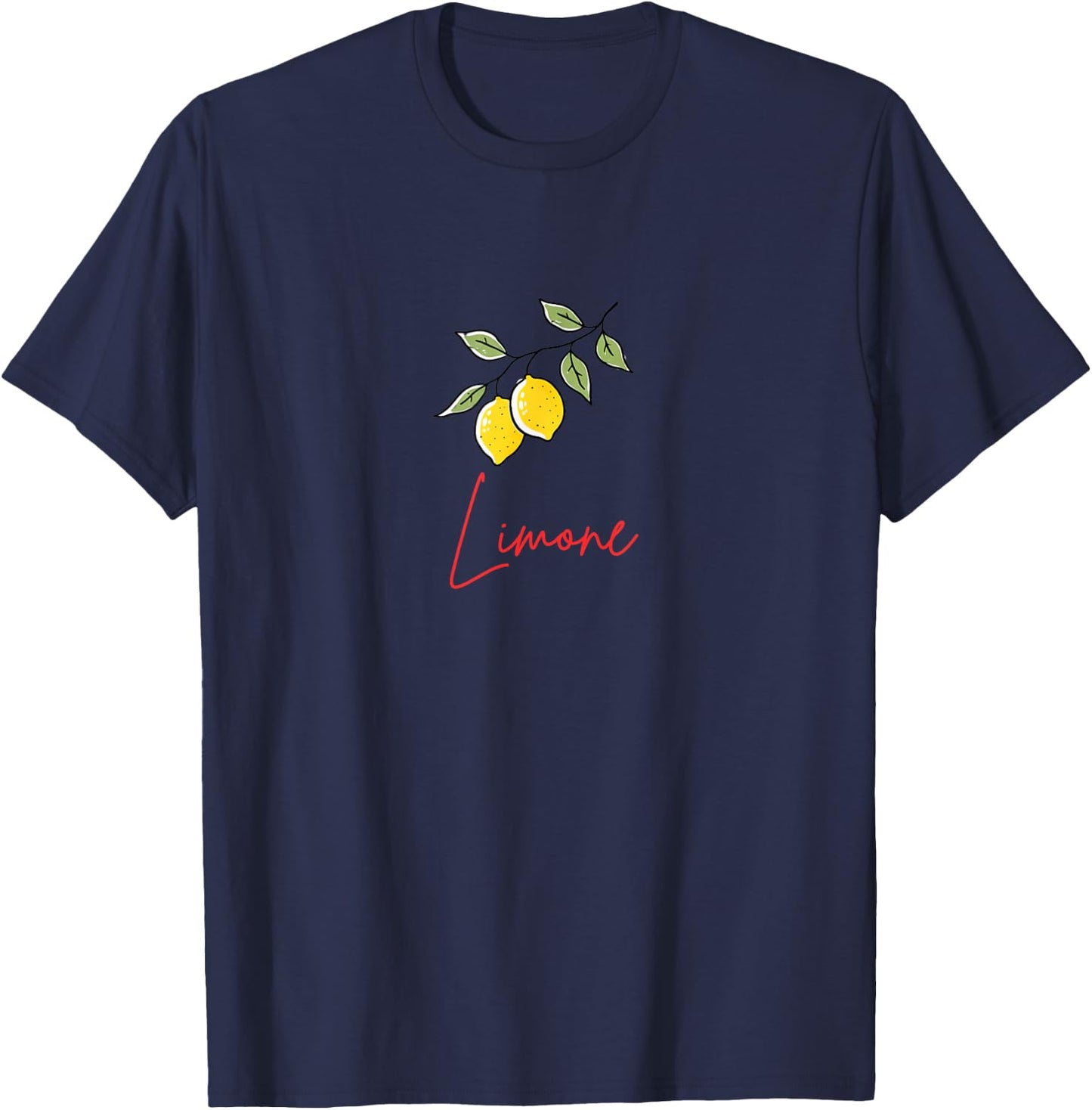 Limone Zitronen Design, Illustration Sommer Obst Motiv T-Shirt - T-Shirt | Navy
