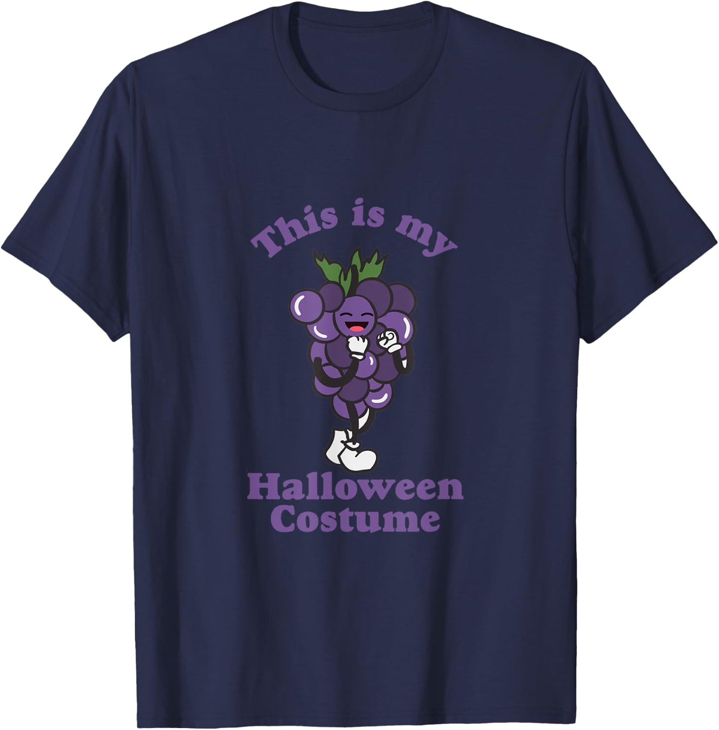 This Is My Grape Halloween Costume Retro T-Shirt - T-Shirt | Navy