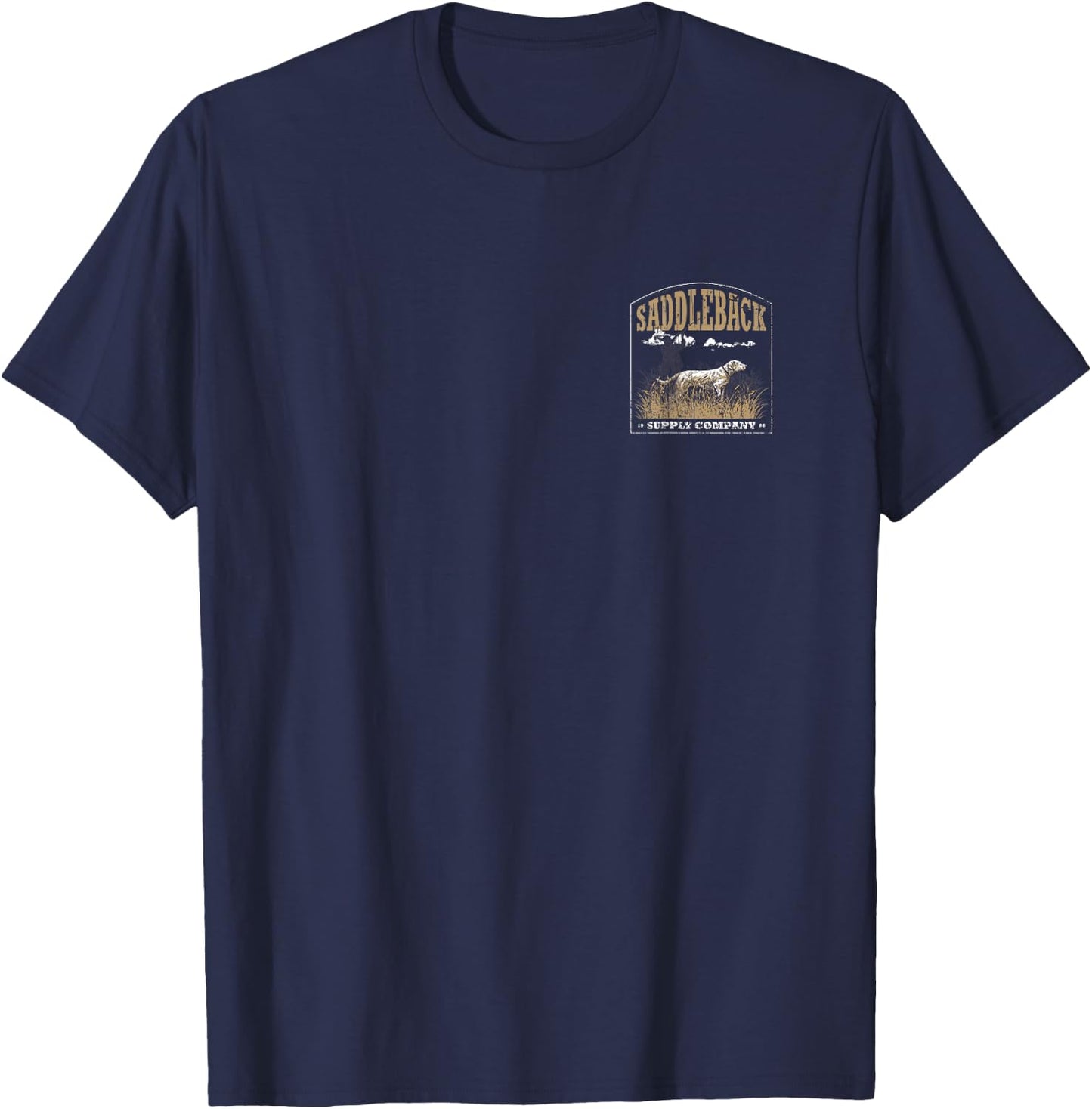 Saddleback Hunting Labrador Logo Graphic T-Shirt - T-Shirt | Navy