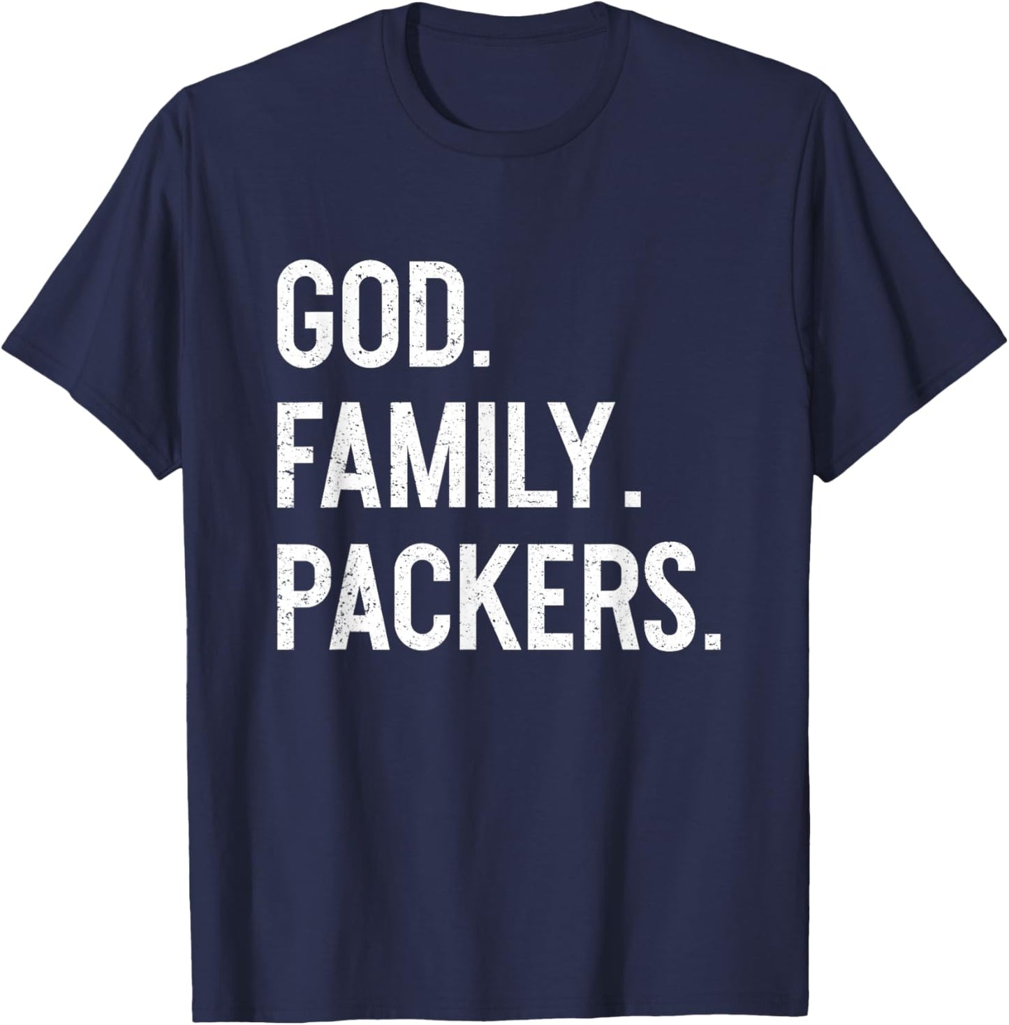 Christian Faith Quote - God Family Packers , Women T-Shirt - T-Shirt | Navy