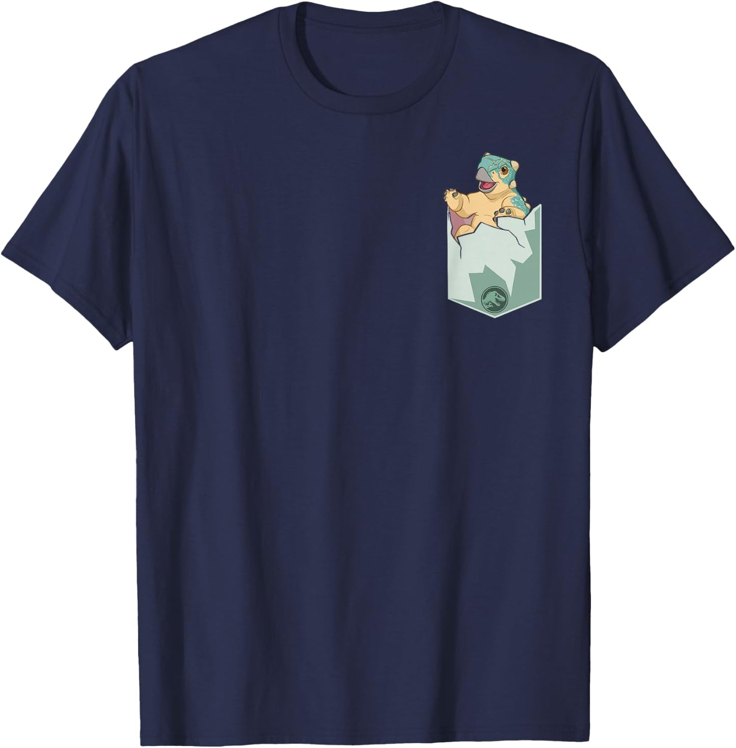 Jurassic World: Camp Cretaceous Bumpy Faux Pocket T-Shirt - T-Shirt | Navy
