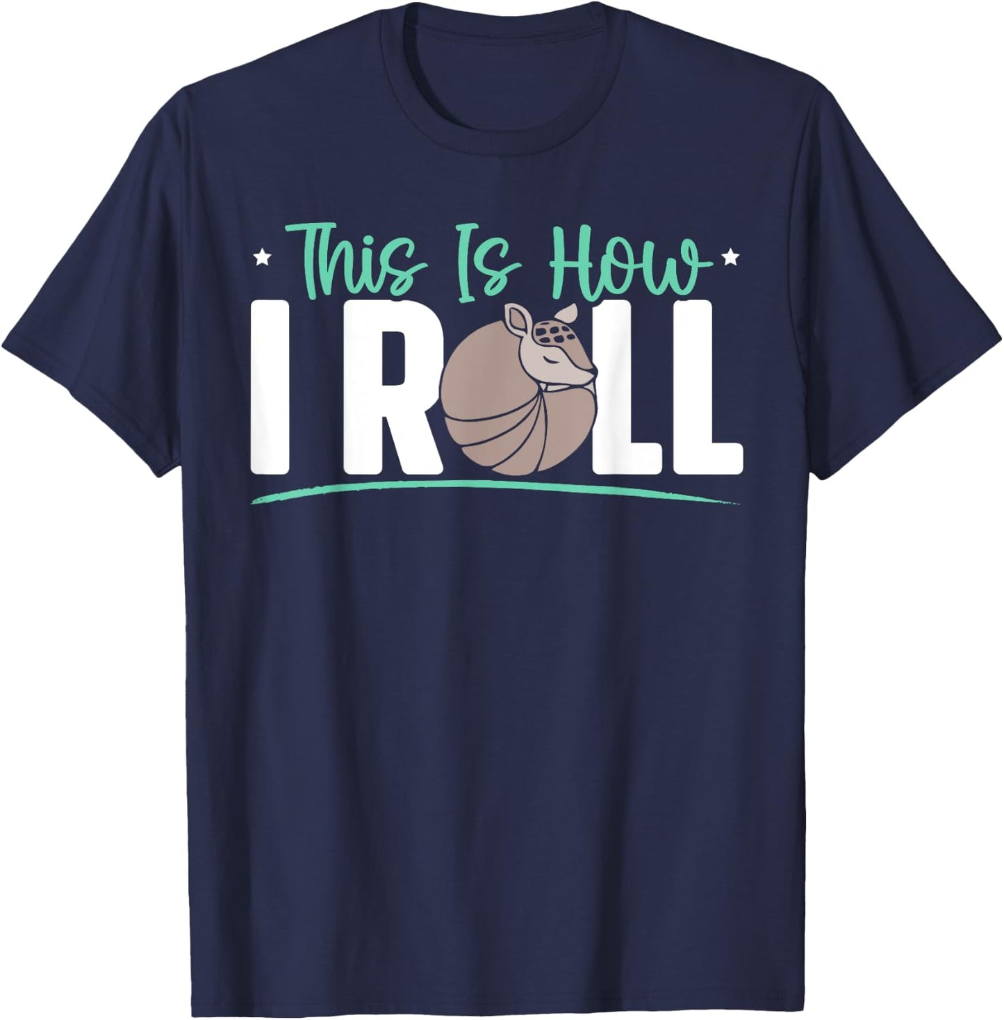 Armadillo Lover Armor Mammal Wildlife Animal T-Shirt - T-Shirt | Navy
