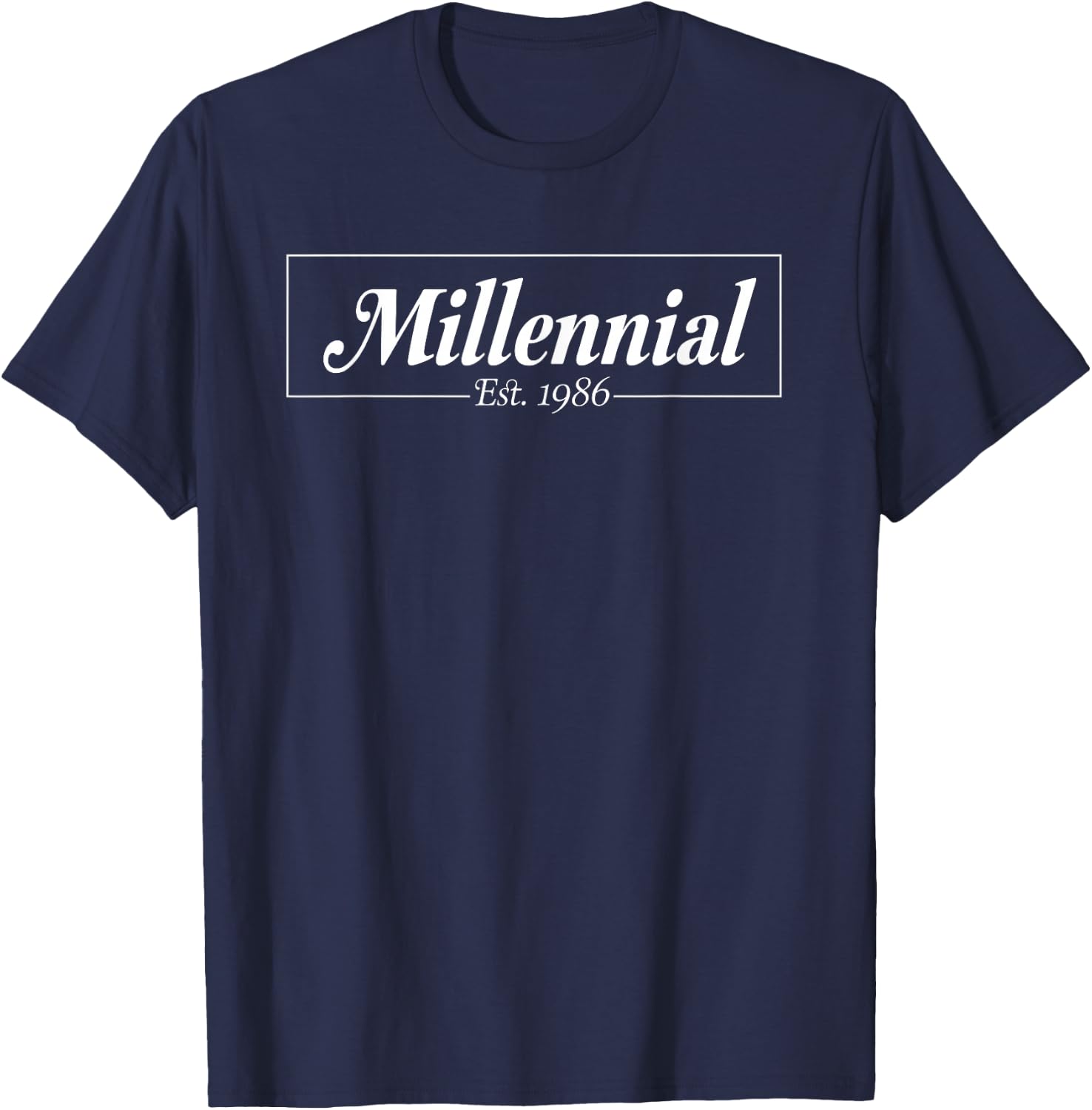 Millennial Established 1986 Birth Year T-Shirt - T-Shirt | Navy