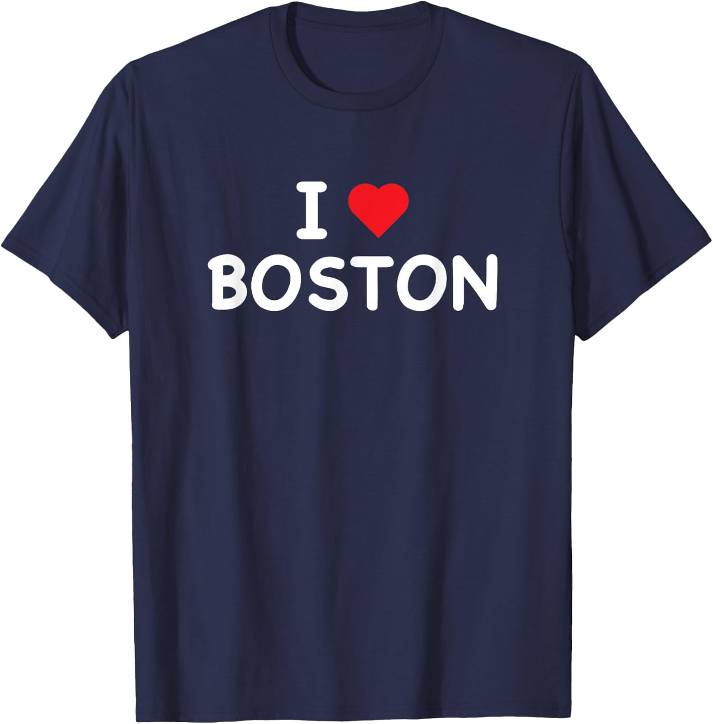 Boston - I Love Boston - Massachusetts - MA - Classic T-Shirt - T-Shirt | Navy
