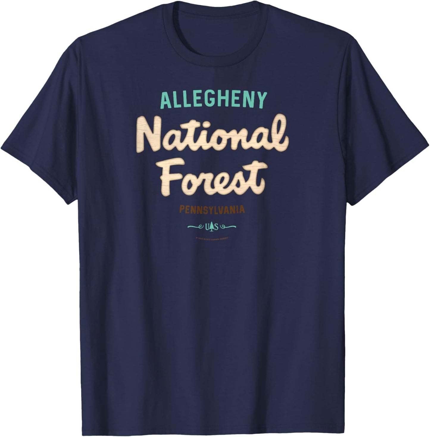 Allegheny National Forest USA T-Shirt - T-Shirt | Navy