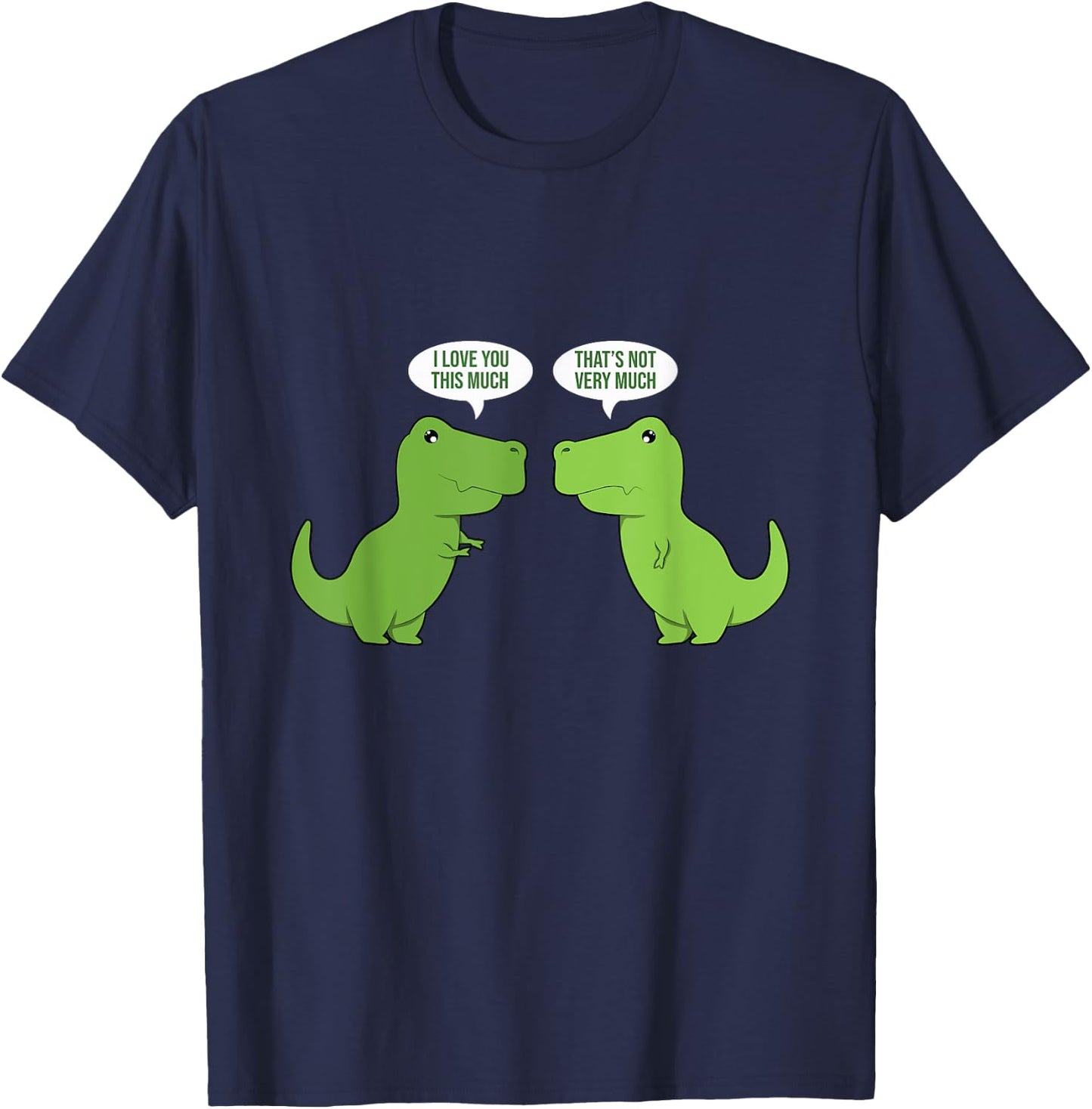 funny cute T-Rex - dinosaur - funny text - humour - happy T-Shirt - T-Shirt | Navy