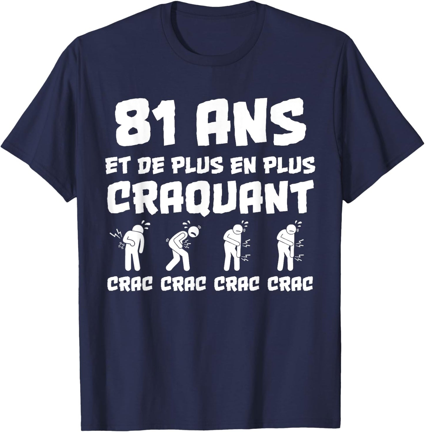 Birthday Gift Man 81 Years Funny T-Shirt - T-Shirt | Navy