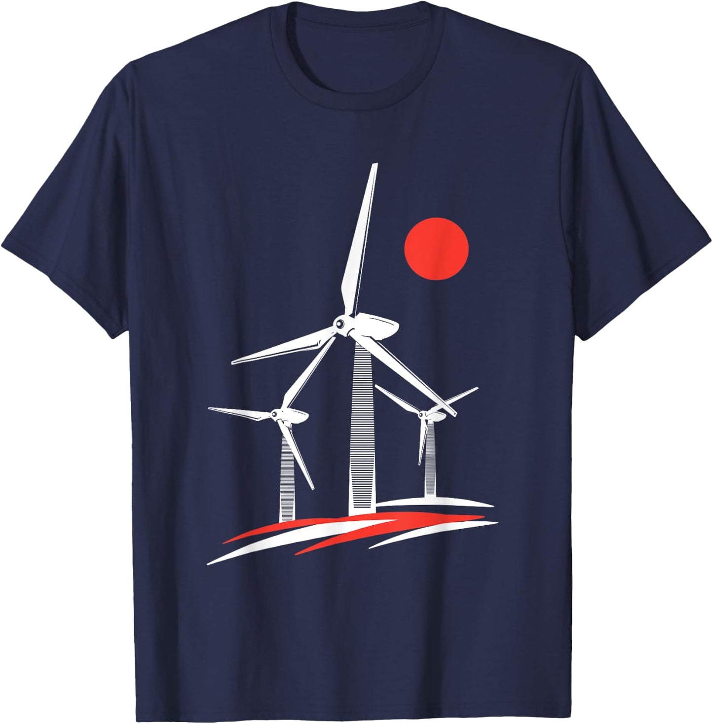Windrad Windpower Windkraft Windenergie Erneuerbare Energie T-Shirt - T-Shirt | Navy