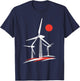 Windrad Windpower Windkraft Windenergie Erneuerbare Energie T-Shirt - T-Shirt | Navy