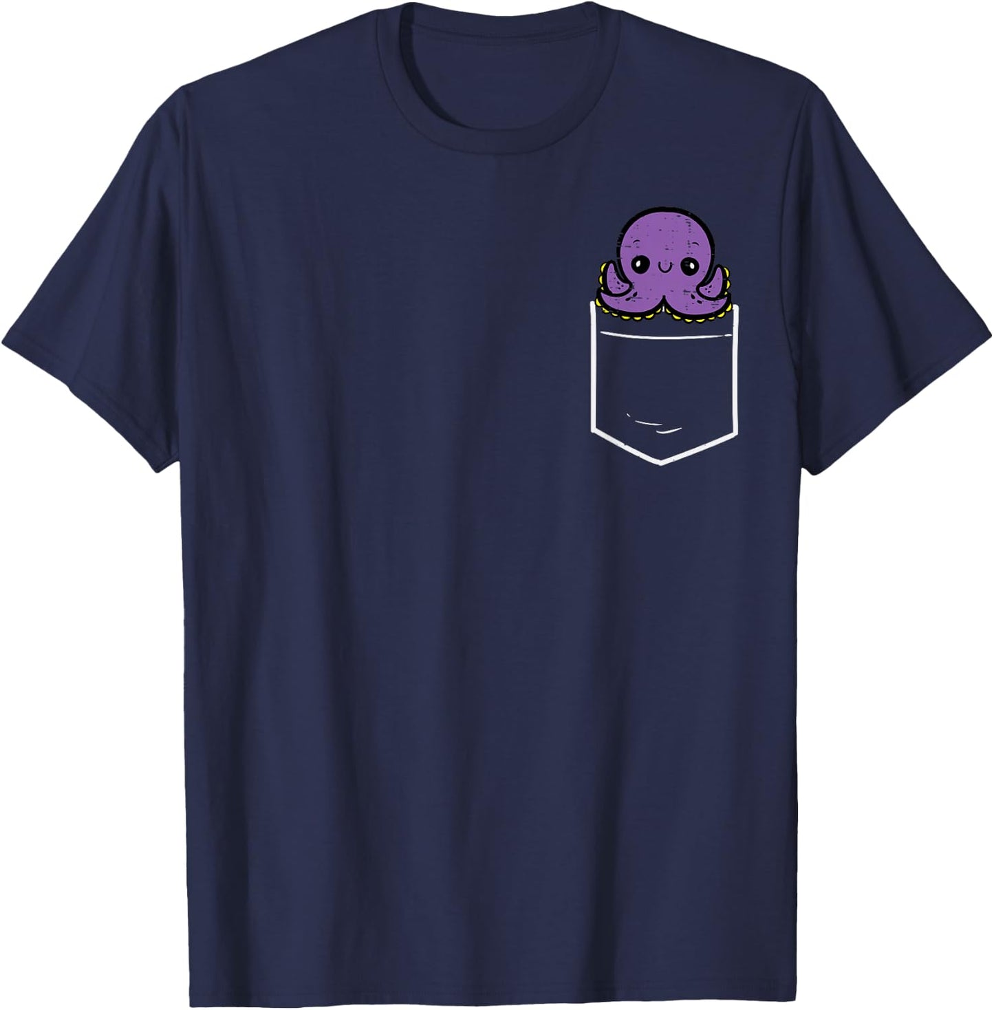 Coconut Octopus Pocket Cephalopod Women Men Boys Girls Kids T-Shirt - T-Shirt | Navy