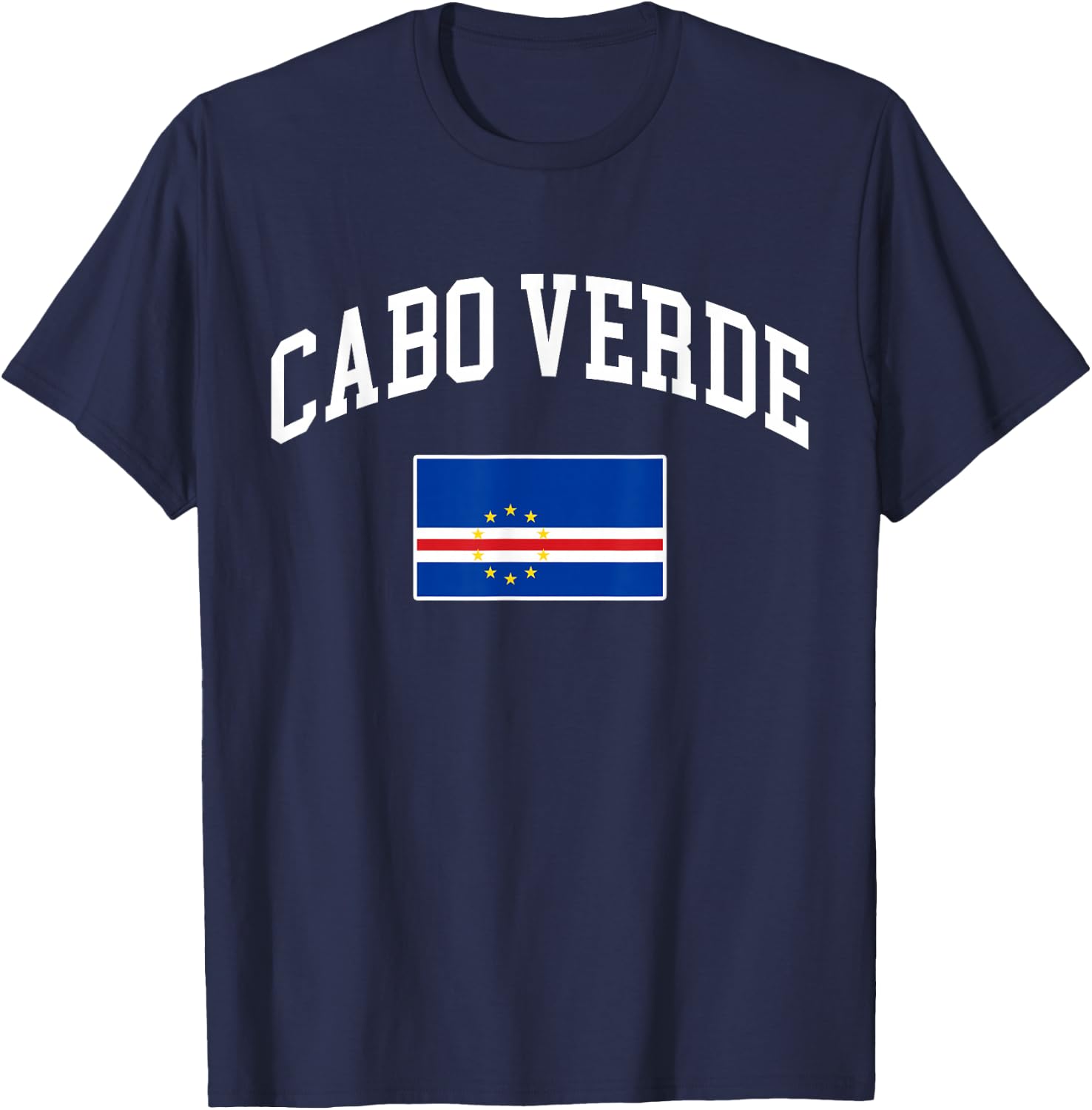Cabo Verde Cabo Verdean Flag Retro Vintage Classic Graphic T-Shirt - T-Shirt | Navy