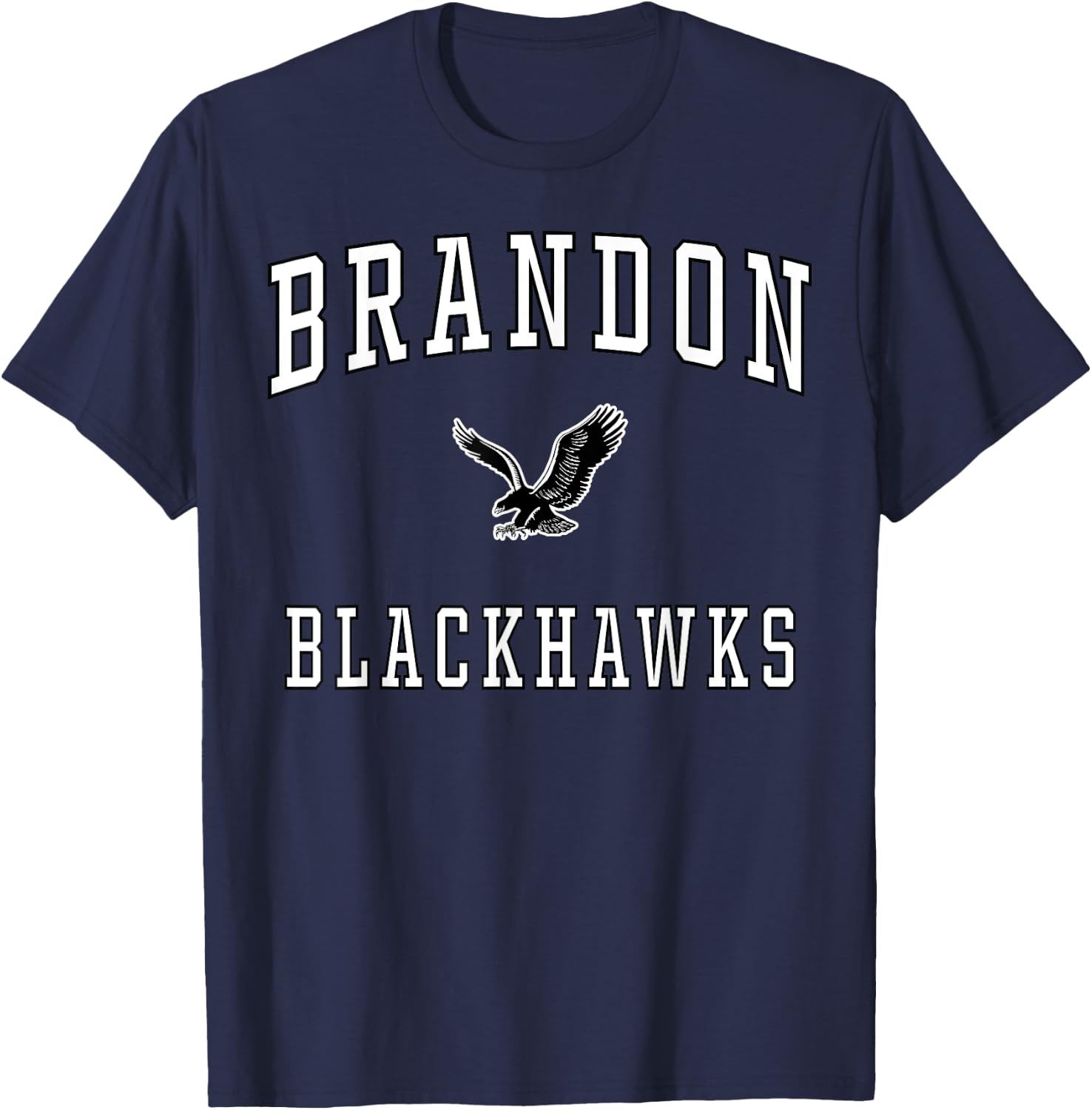 Brandon High School Blackhawks T-Shirt - T-Shirt | Navy