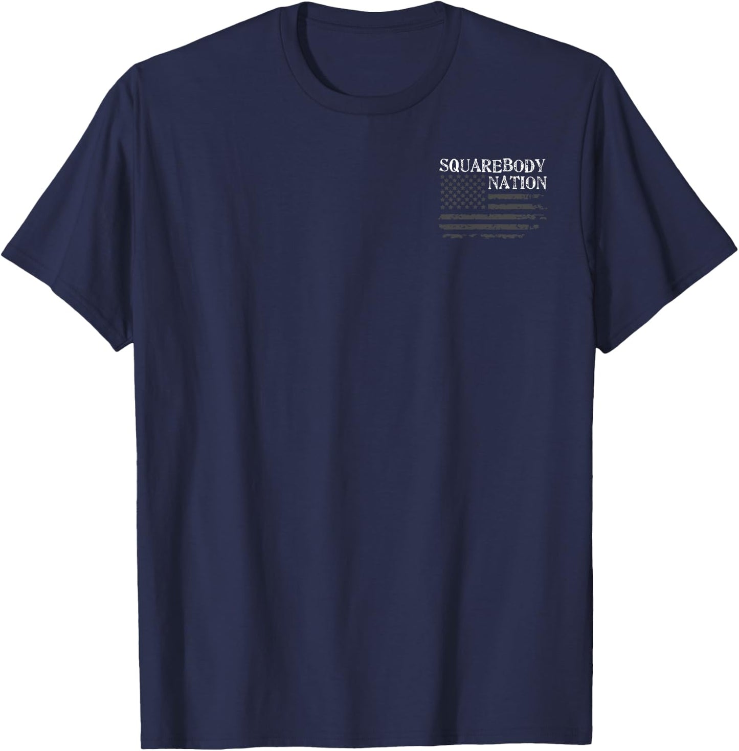 Classic Square Body C10 Truck American Flag T-Shirt - T-Shirt | Navy