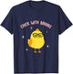 CUTE CHICK WITH BRAINS for Ladies Girl T-Shirt - T-Shirt | Navy