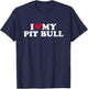 I love my Pit bull T-Shirt - T-Shirt | Navy