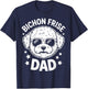 Bichon Frise Dad Funny Bichon Frise T-Shirt - T-Shirt | Navy