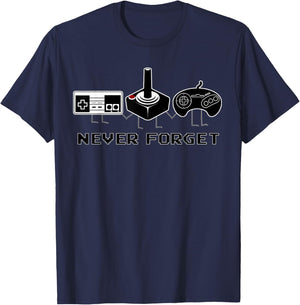 Never Forget Retro Video Games Funny Gamer Gift T-Shirt - T-Shirt | Navy