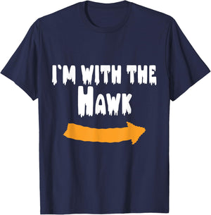 I'm with the Hawk Funny Lazy Halloween Costume T-Shirt - T-Shirt | Navy