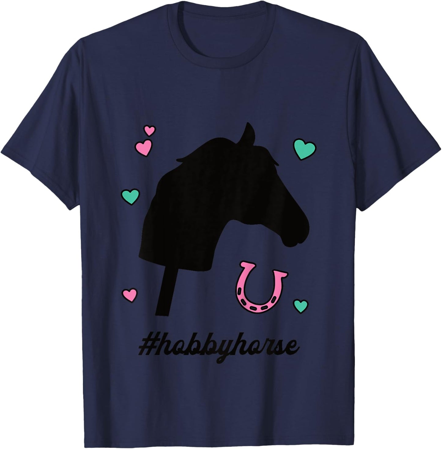 Kinder #Hobbyhorse Mädchen Steckenpferde Reiten Pferd Hobby Horsing T-Shirt - T-Shirt | Navy