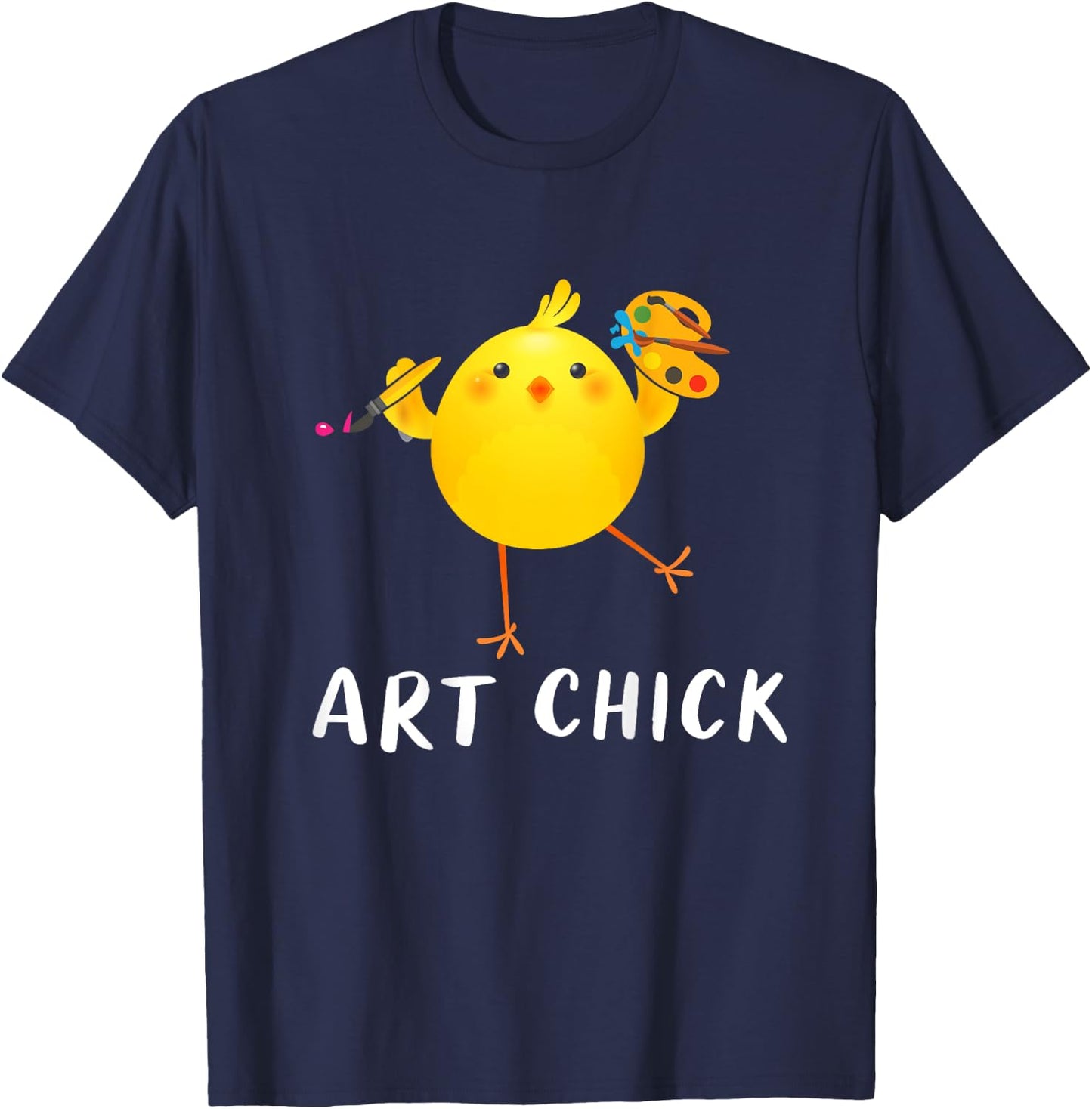 Backprint Art Chick art chicken T-Shirt - T-Shirt | Navy