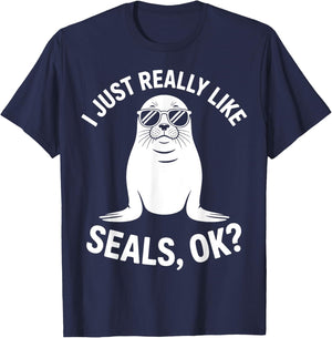 Seals Funny Seal T-Shirt - T-Shirt | Navy