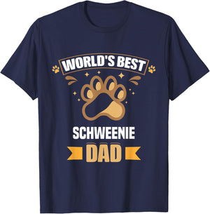 World's Best Schweenie Dad Mixed Breed Dog Owner T-Shirt - T-Shirt | Navy