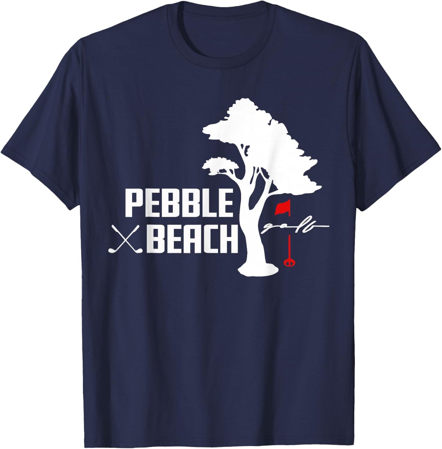 Pebble Beach Golf | Cypress Tree T-Shirt - T-Shirt | Navy