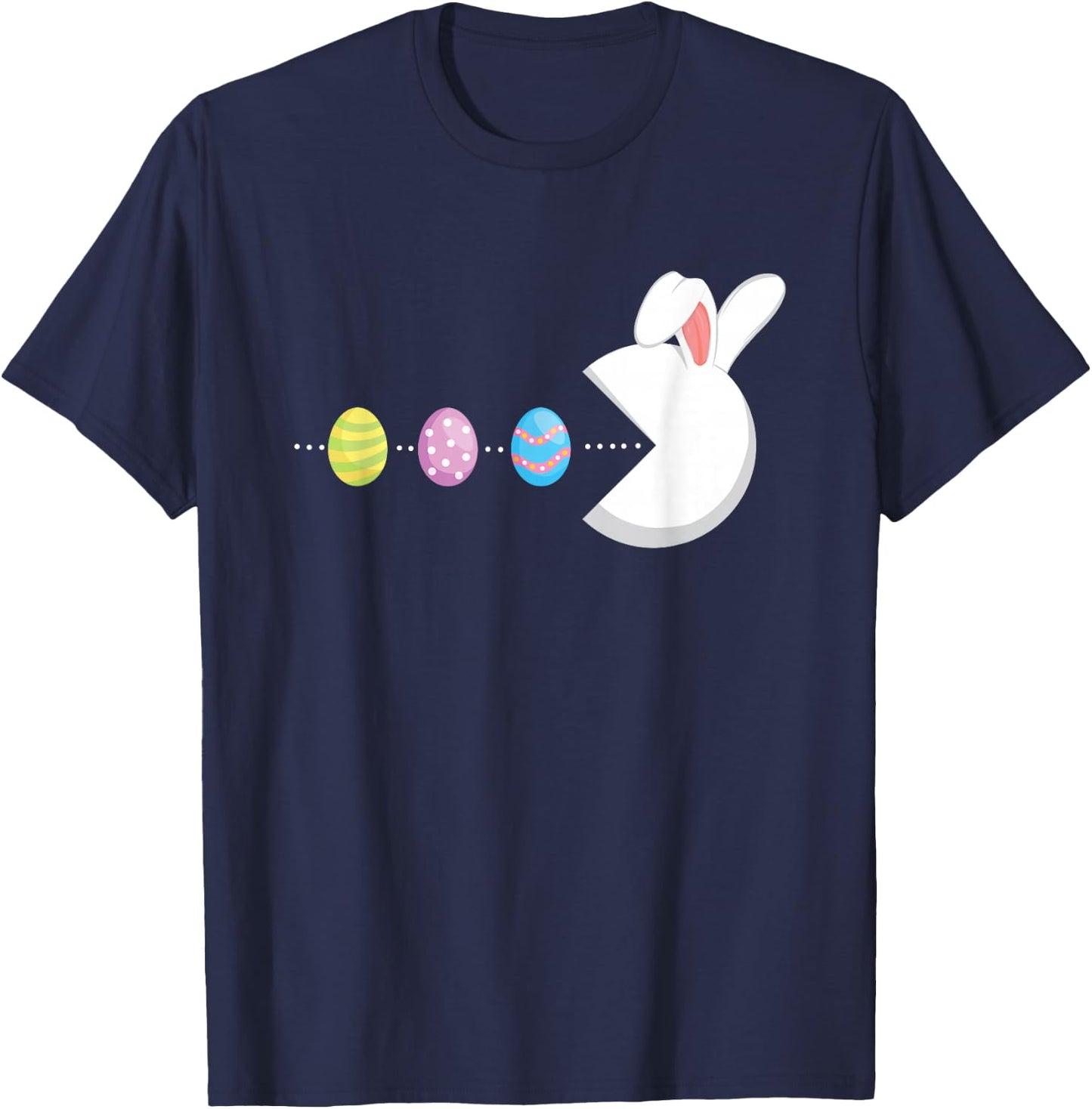 Bunny Easter Egg Gamer - Colorful Eggs Gaming Game T-Shirt - T-Shirt | Navy