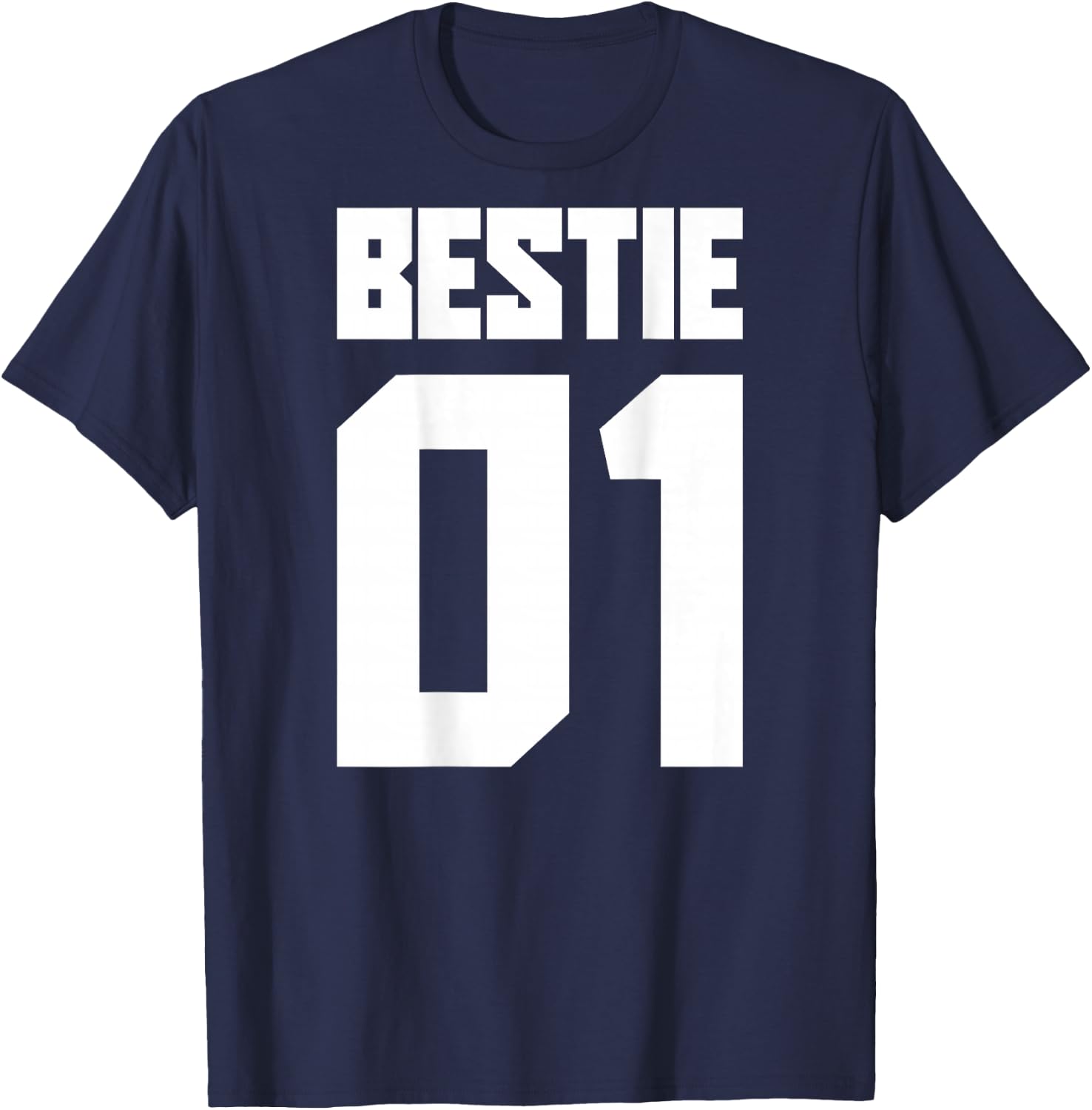 Bestie 01 Bestie 02 Bestie Squad Matching BFF Friend Crew , black, s T-Shirt - T-Shirt | Navy