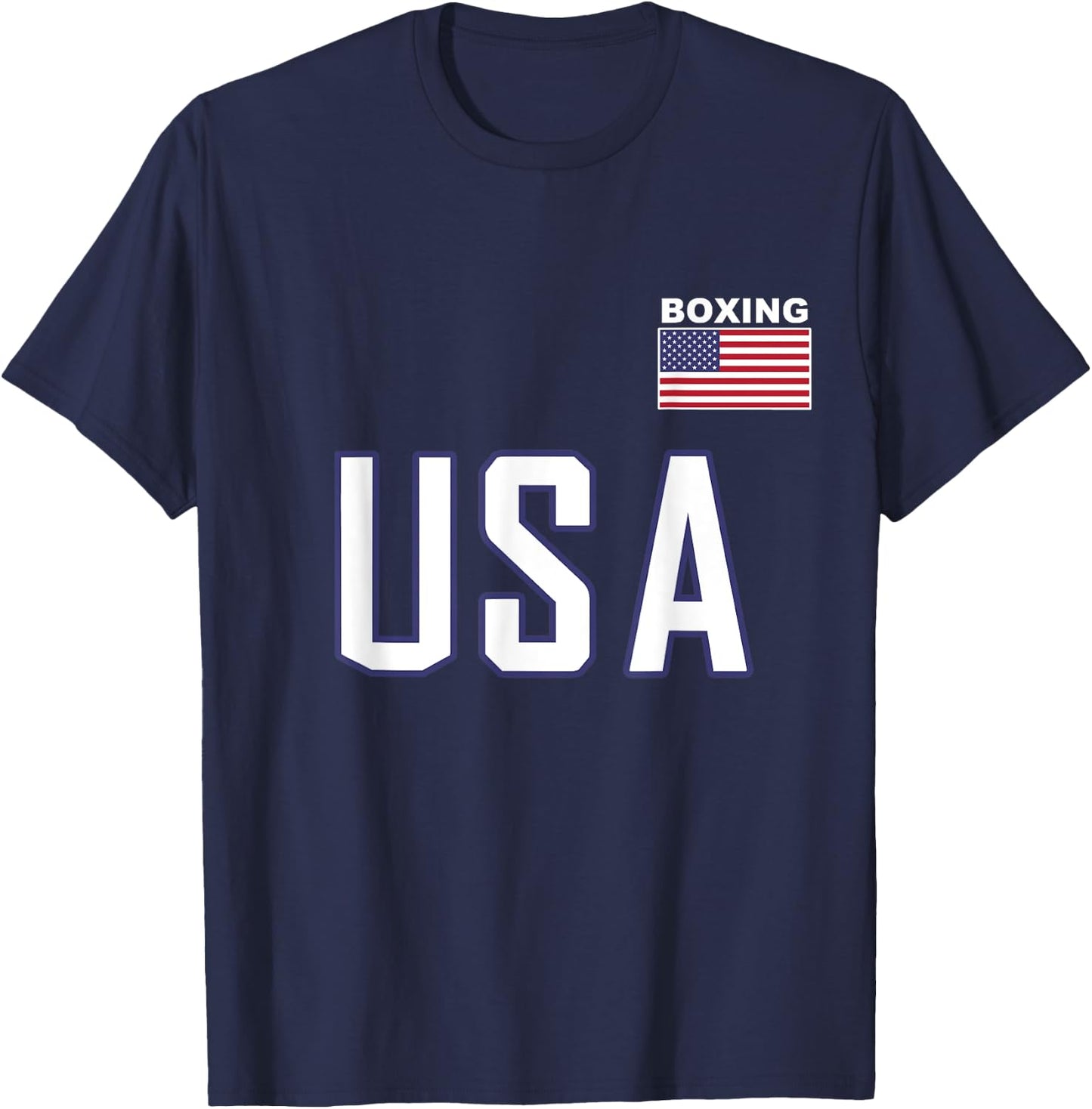 USA Flag Boxing Cool Boxer Training Equipment Men Women T-Shirt - T-Shirt | Navy