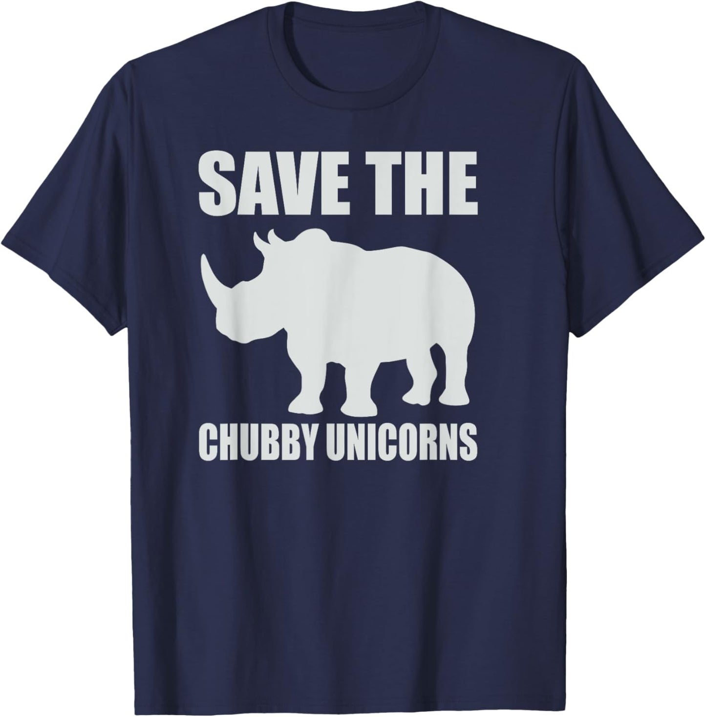Save The Chubby Unicorns Shirt Funny Unicorn Animal Lover T-Shirt - T-Shirt | Navy