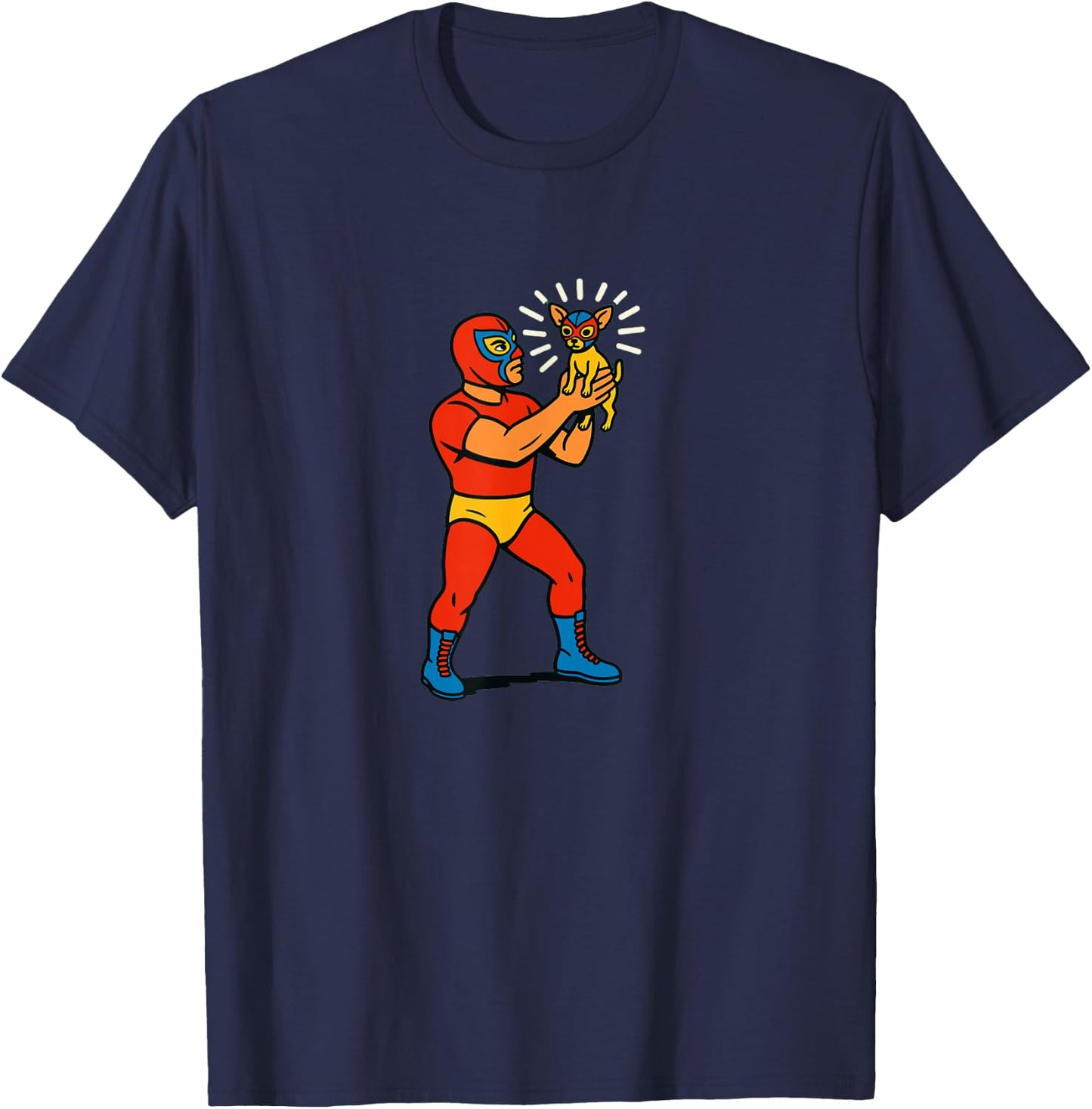 Chihuahua, Wrestler, Luchador, Radiant, Cute, Funny, PRIDE T-Shirt - T-Shirt | Navy