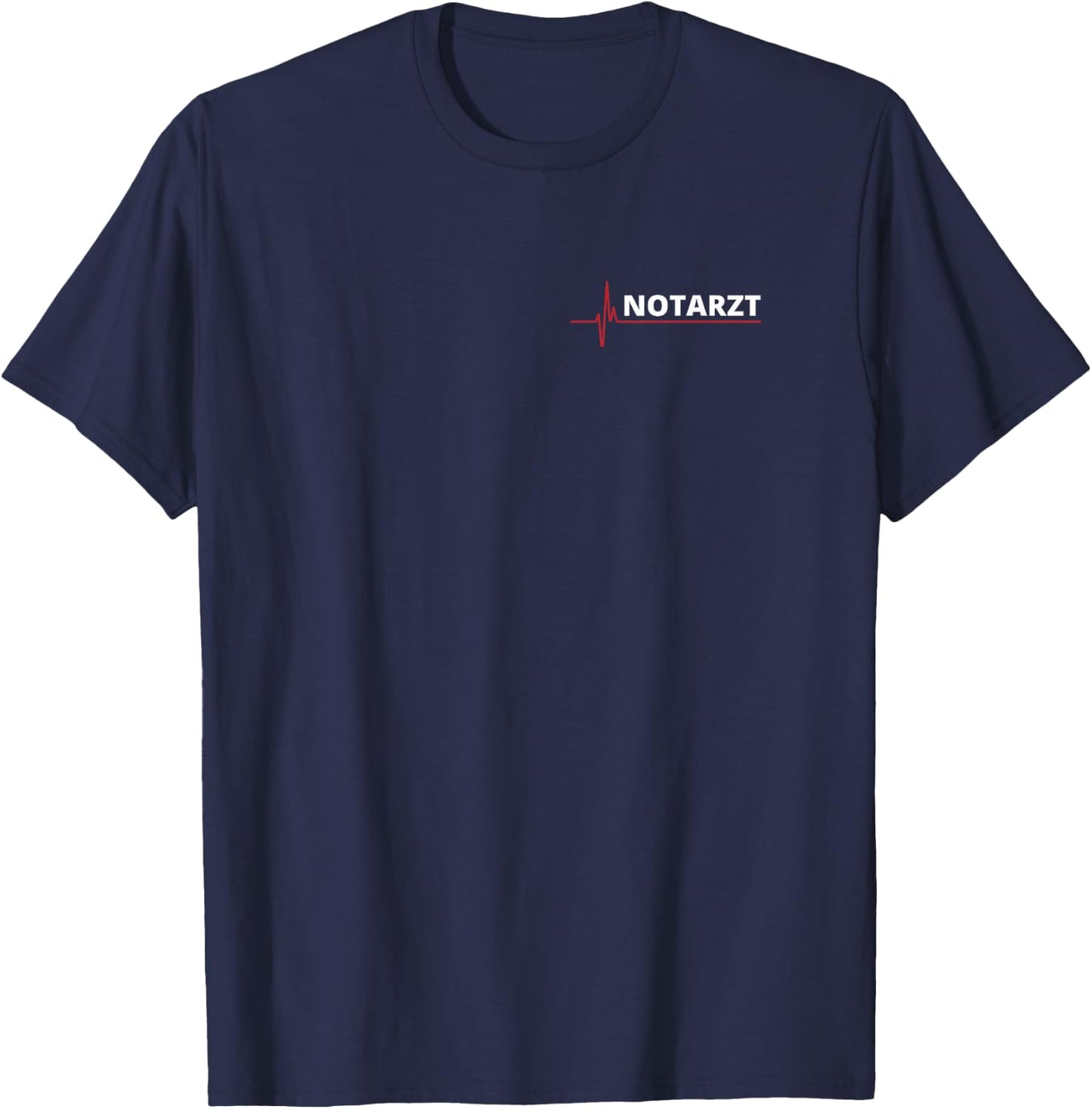 Emergency Doctor ECG Heartbeat Heart Line Cool Emergency Doctor T-Shirt - T-Shirt | Navy