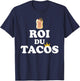 Humour French Tacos King Of Tacos , Black, S T-Shirt - T-Shirt | Navy