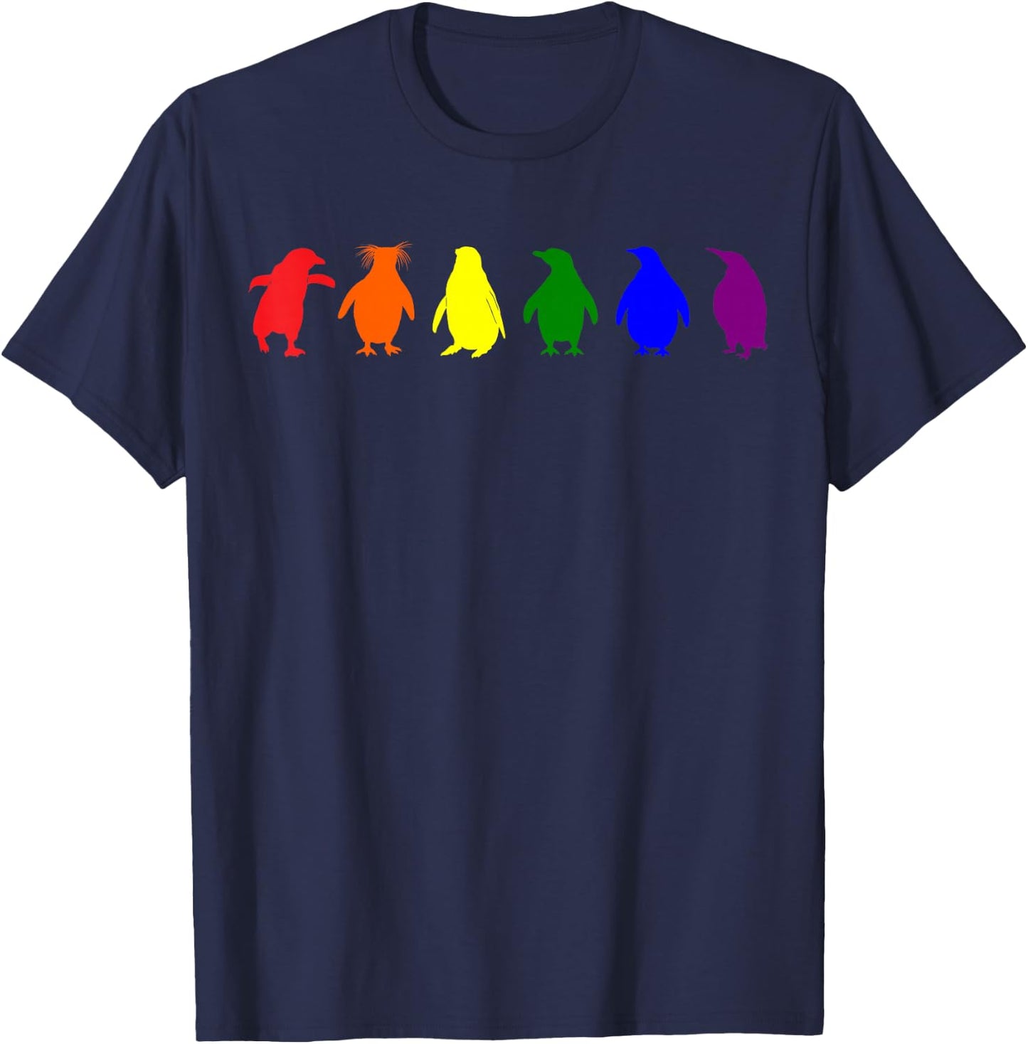 Gay Penguins LGBT Flag Pride Transgender Lesbian LGBT T-Shirt - T-Shirt | Navy