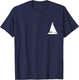 Sailing Vintage Sail Boat Sailor T-Shirt - T-Shirt | Navy