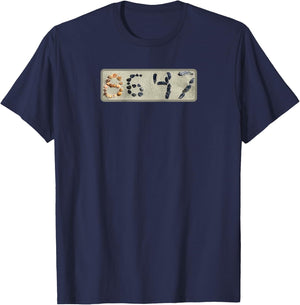 Funny 86 47 Seashells Sea Shells Beach Funny 8647 Raglan Baseball T-Shirt - T-Shirt | Navy