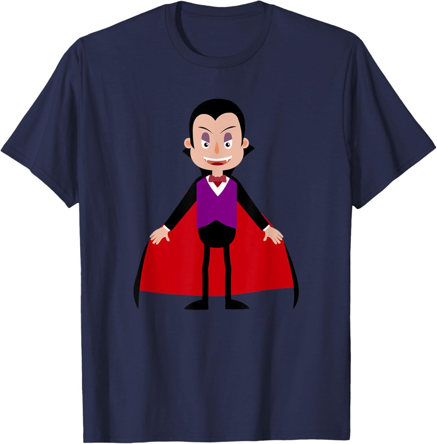 Halloween Vampire Print Graphic T Shirt Kids Boys Girls T-Shirt - T-Shirt | Navy