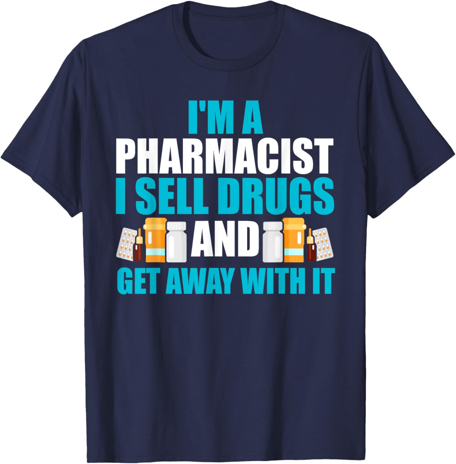 Pharmacist funny pharmacy tech T-Shirt - T-Shirt | Navy