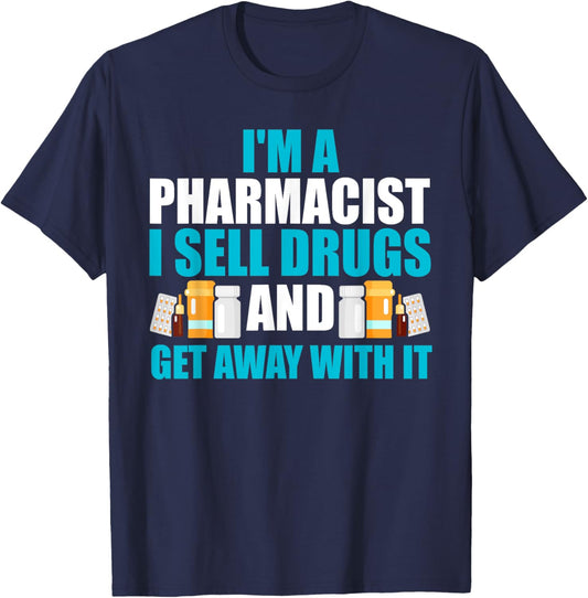 Pharmacist funny pharmacy tech T-Shirt - T-Shirt | Navy