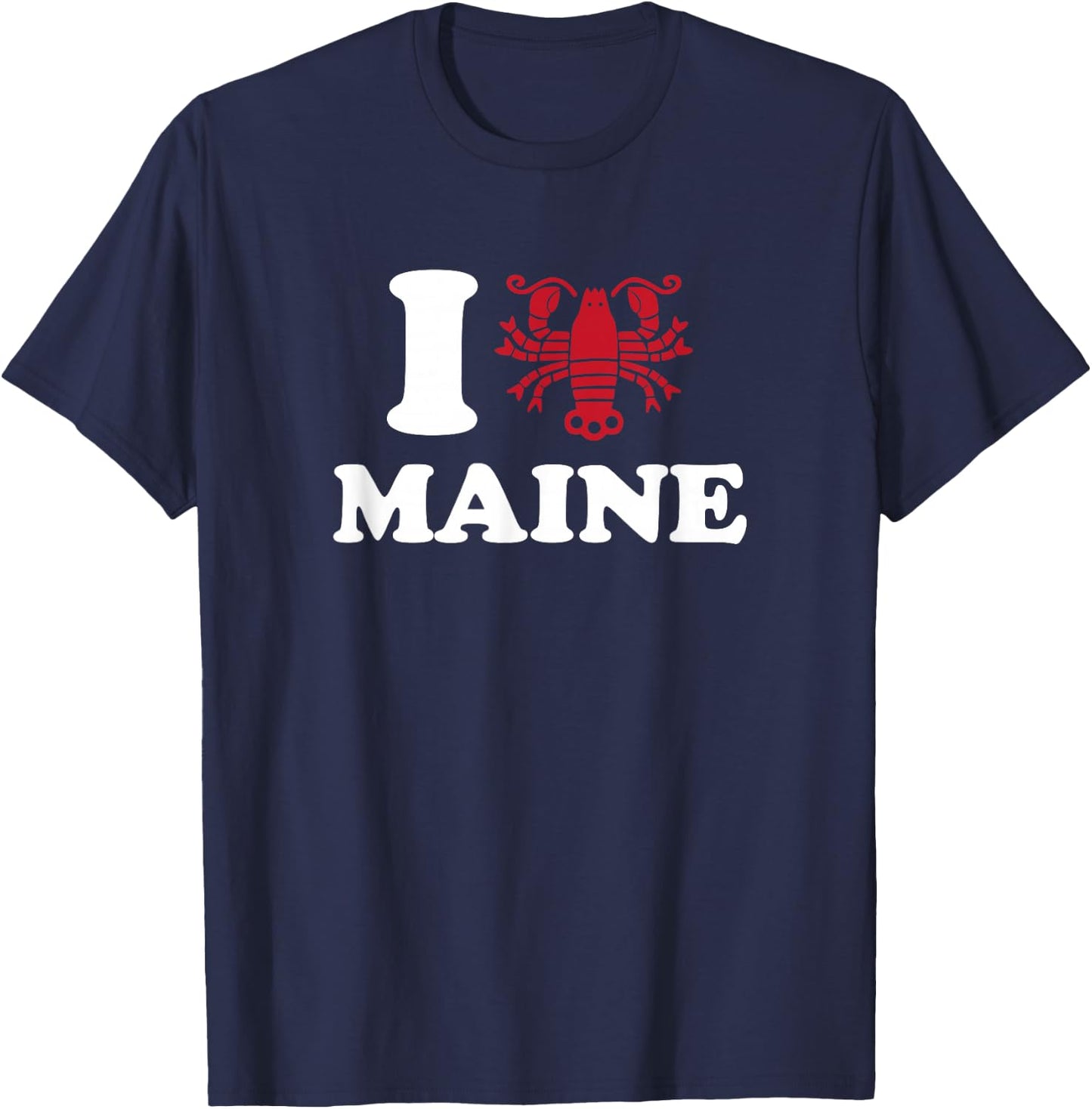 I Love Maine - I Lobster Maine - Heart Shape Lobster T-Shirt - T-Shirt | Navy