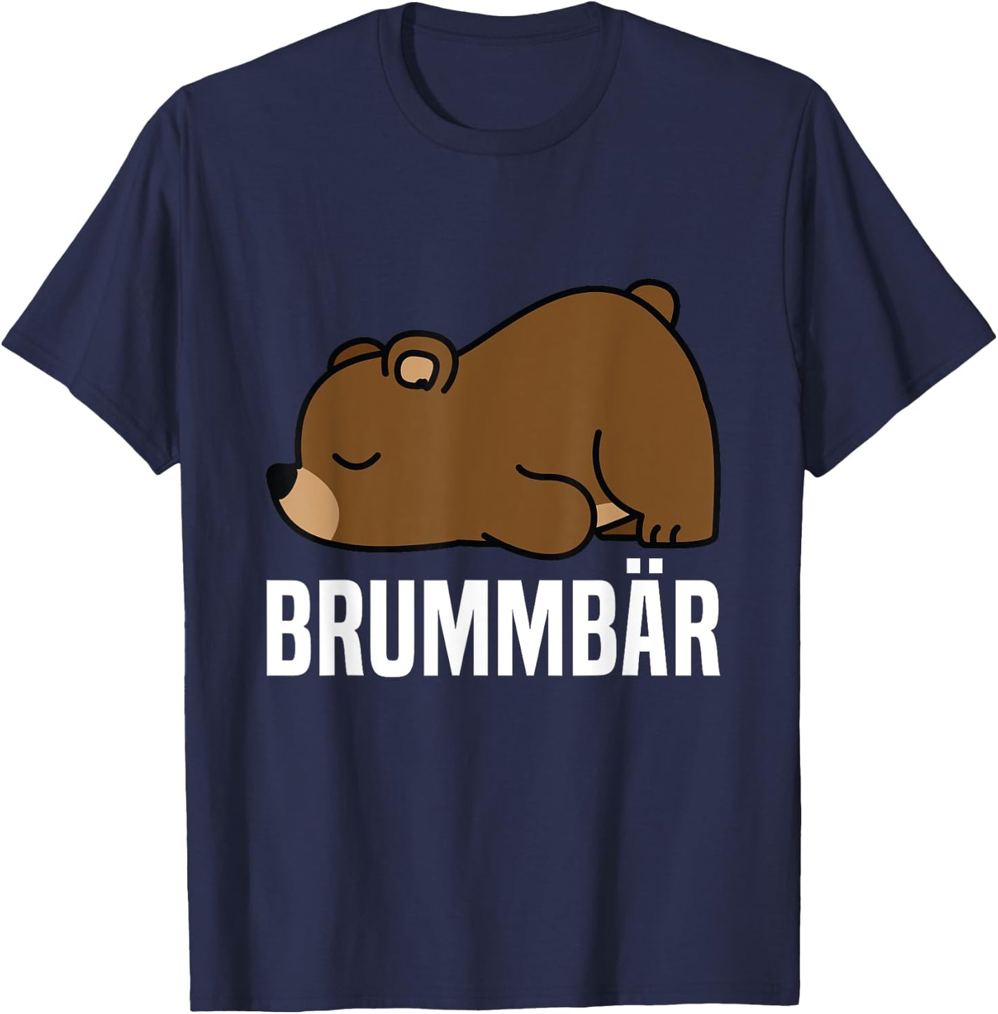 Grummbär Bear Genervt Brown Bear Tired , black T-Shirt - T-Shirt | Navy