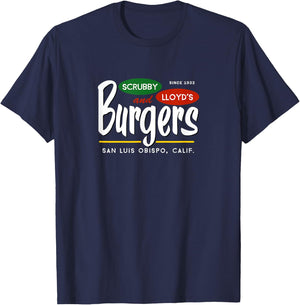Scrubby & Lloyd's Burgers San Luis Obispo California T-Shirt - T-Shirt | Navy
