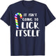 Funny Gay Pride Candy Cane Christmas Pajama T-Shirt - T-Shirt | Navy