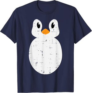Penguin Face Costume Cute Animal Men Women Boys Girls Kids T-Shirt - T-Shirt | Navy